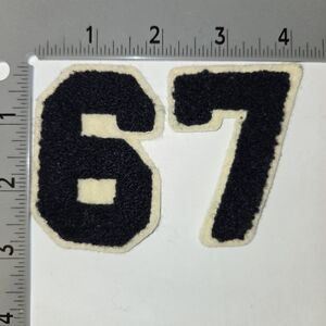 Polo Ralph Lauren Patches Blue and White 67 Number Patch